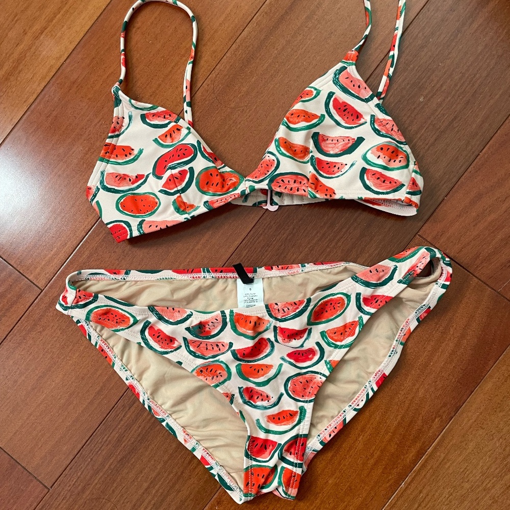 J. Crew Pink Watermelon Bikini Set